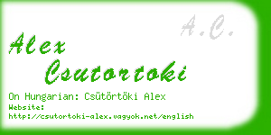 alex csutortoki business card